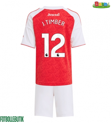 Arsenal Jurrien Timber #12 Hemmaställ Barn 2025-26 Kortärmad (+ Korta byxor)